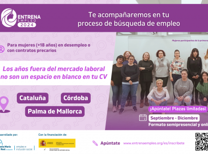 Abierta la inscripción nuevos proyectos de Entrena Empleo, que ayudarán a reactivar la búsqueda de t